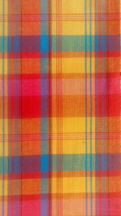 Frisch gewebter CLOWNSWEAR Stoff, rotes Madras-Karo